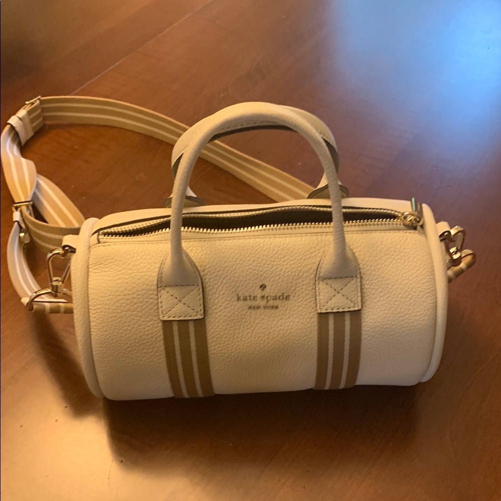 Kate Spade Cream and Tan Crossbody Bag and money pouch.  Never used